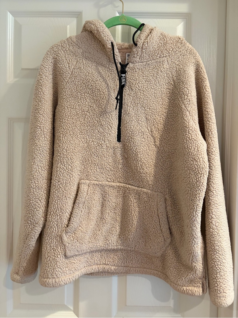 PINK Victoria's Secret Women’s  Sherpa Half-Zip Hoodie-XS